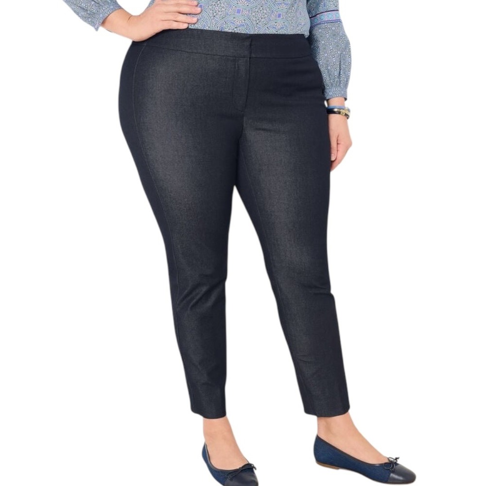 Talbots‎ Women's Chatham Slim Ankle Pants Refined Denim Size 16W Casual Classic